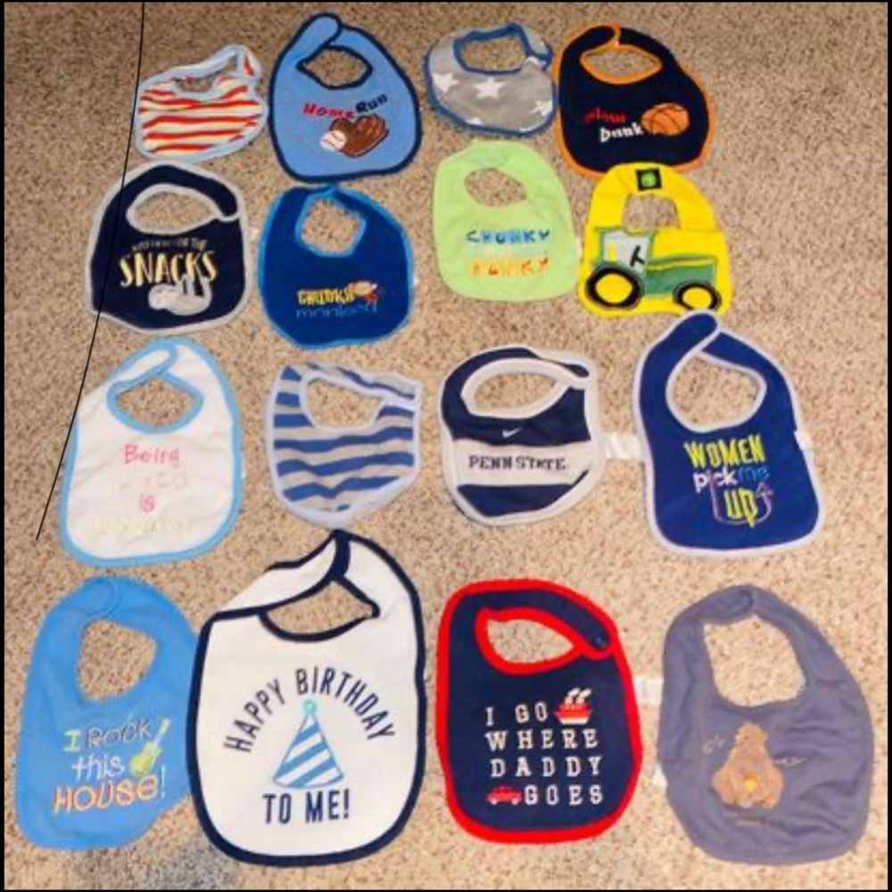 Boys bibs (16 total)